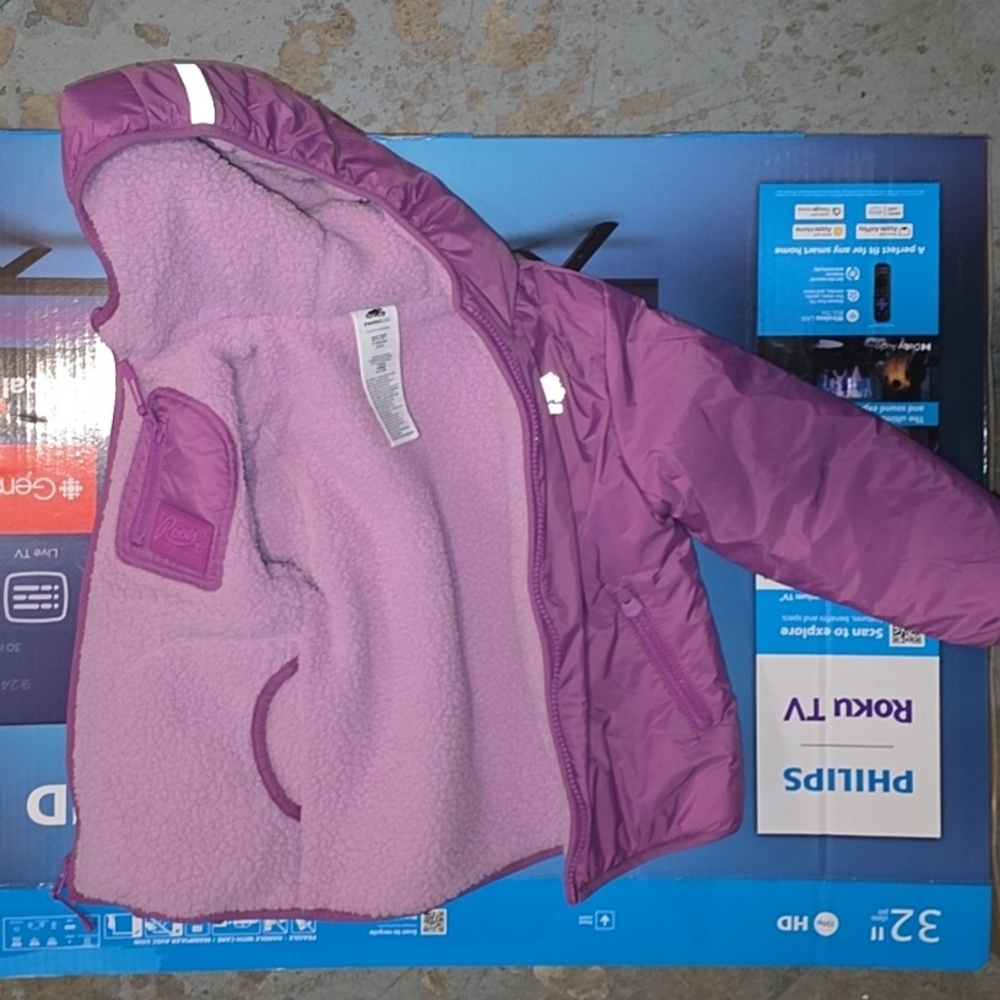 Roots Kids Puffer Jacket - Purple